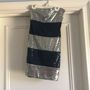 Sequence strapless dress